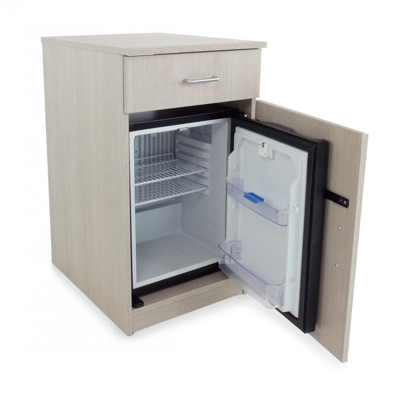 Table de nuit avec frigo, modèle intégré, hêtre. Tables de nuit Mobilier et aménagement